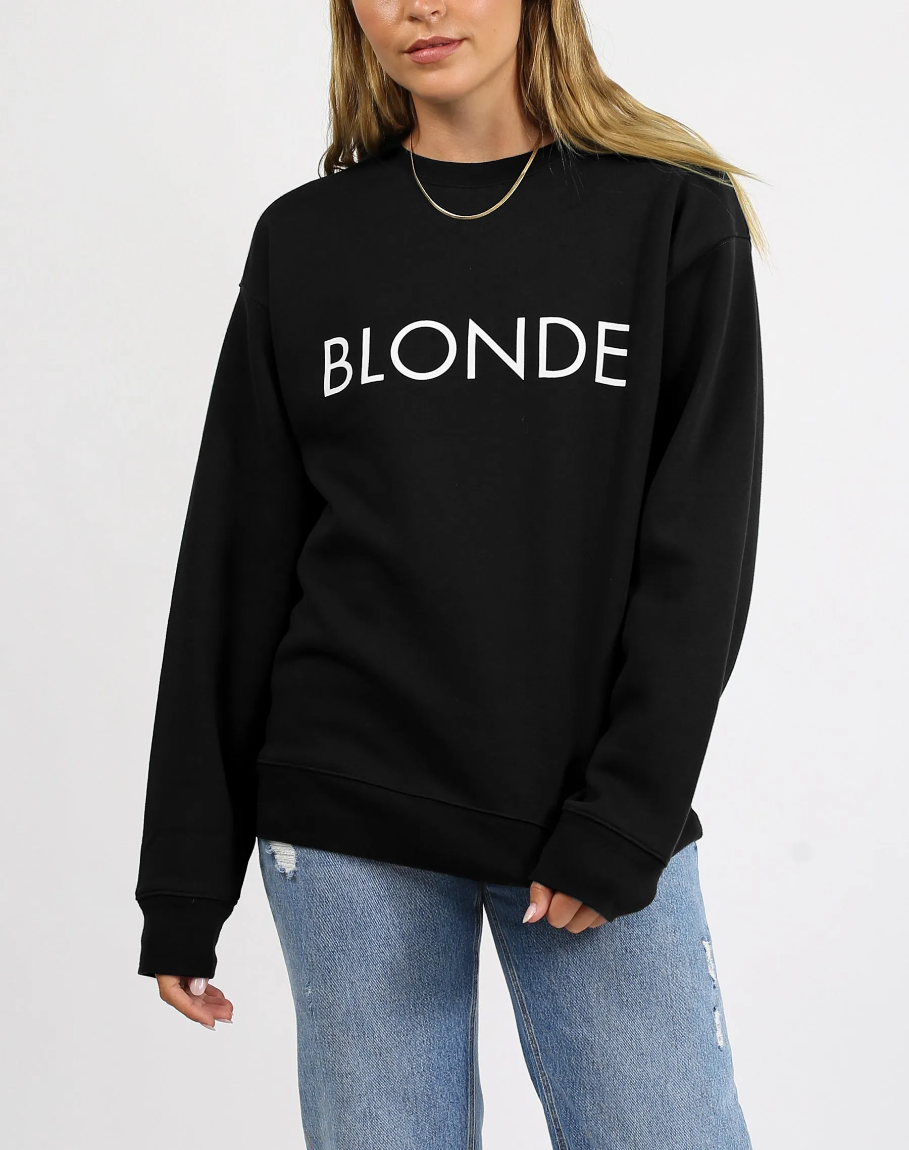 "Blonde" Classic Sweatshirt | Black
