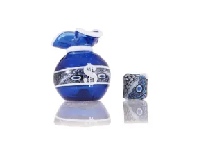 "Cobalt Murrine" Money Bag Pendant