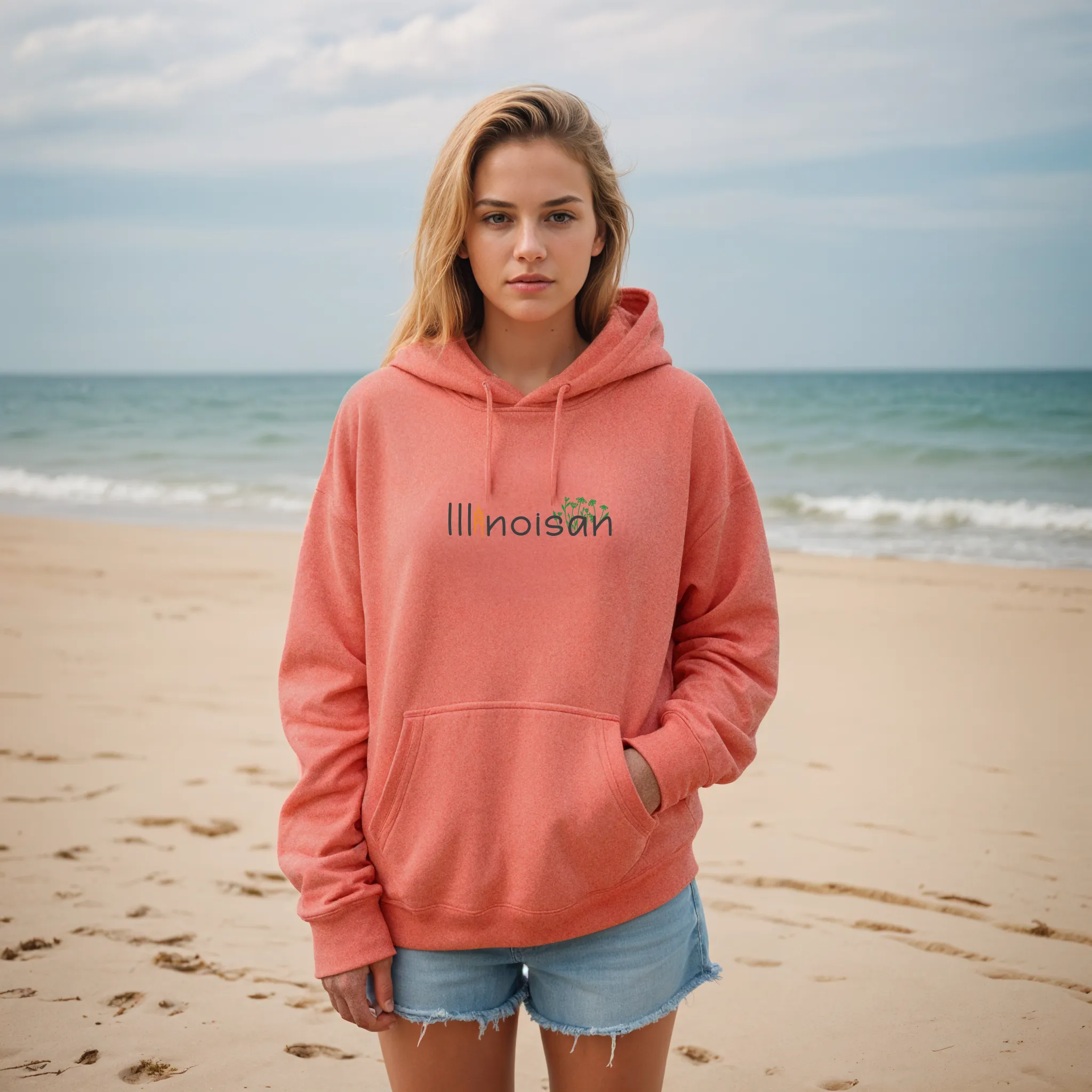 "Illinoisan" Relaxed Fit Classic Unisex Hoodie