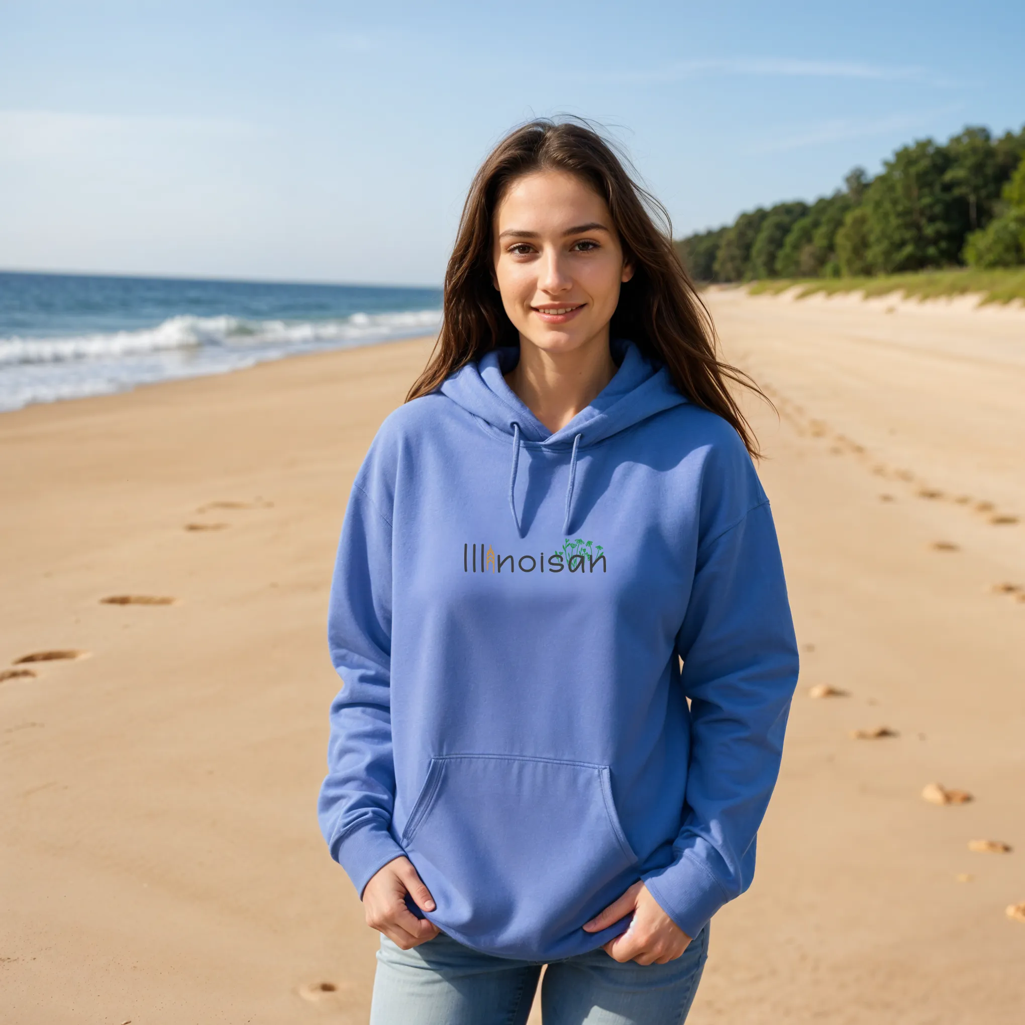 "Illinoisan" Relaxed Fit Classic Unisex Hoodie