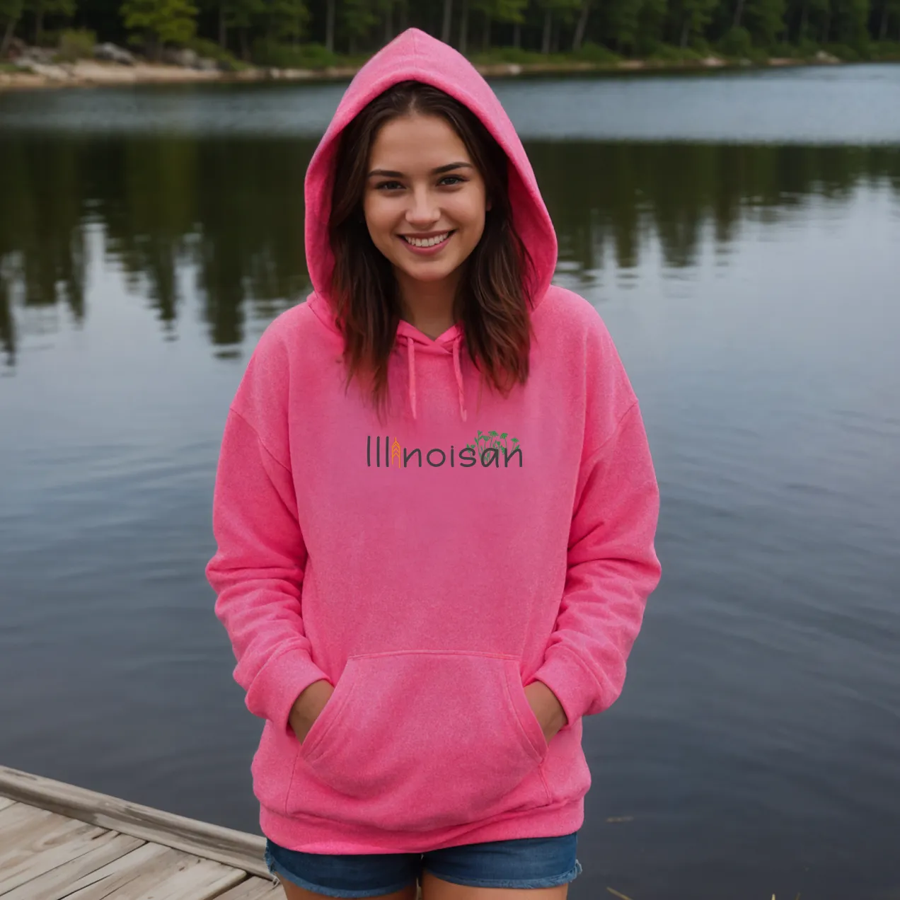 "Illinoisan" Relaxed Fit Classic Unisex Hoodie