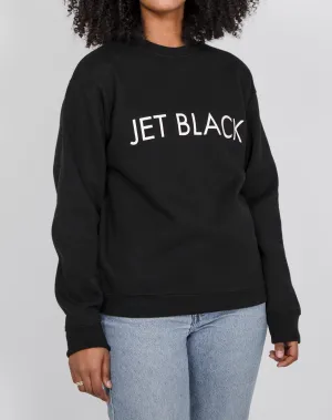 "Jet Black" Classic Crew Neck Sweatshirt | Black