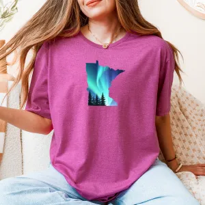 "Minnesota Northern Lights" Relaxed Fit Crew Unisex T-Shirt