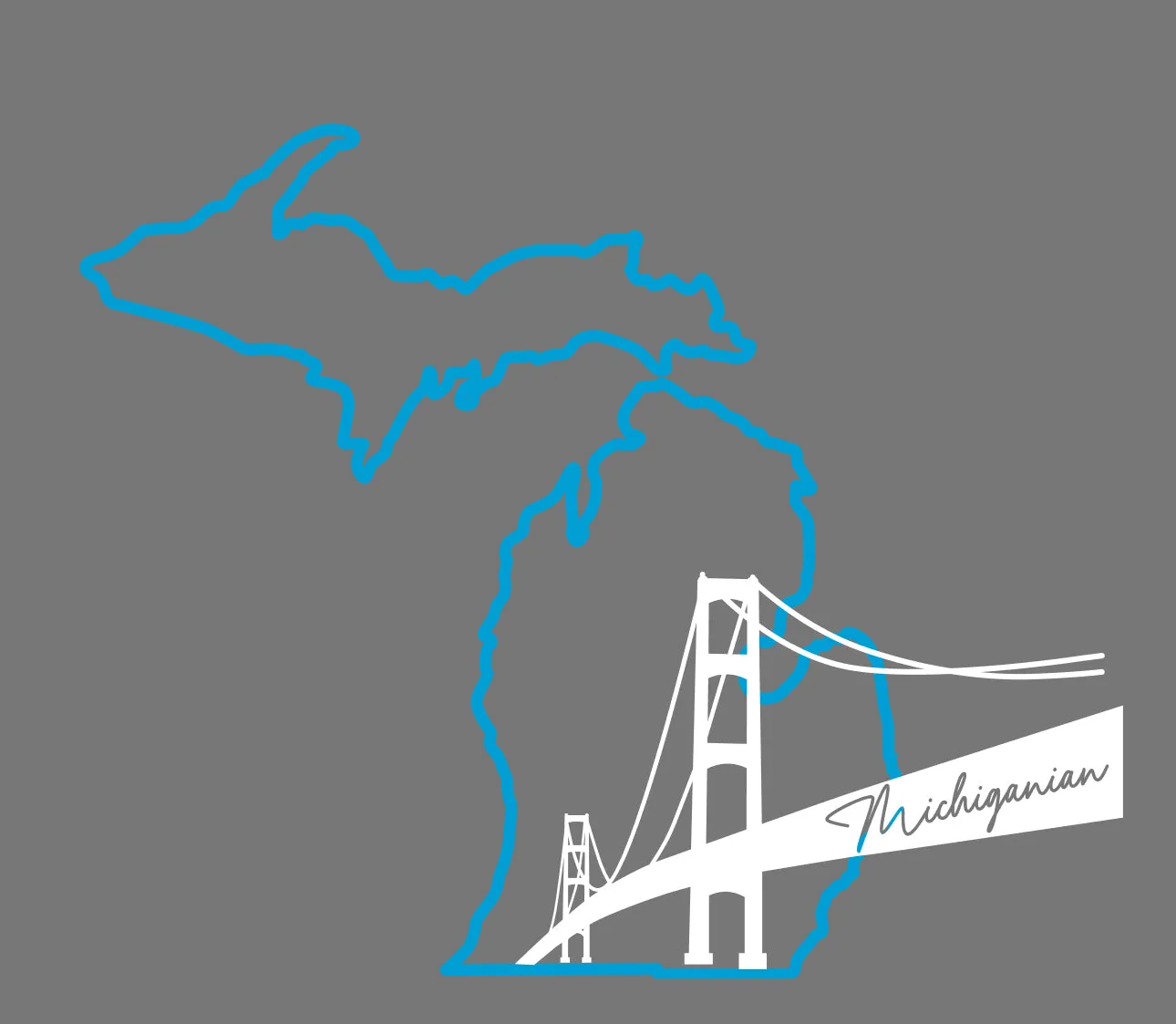 "NEW Michiganian Bridge" Relaxed Fit Classic Unisex Hoodie