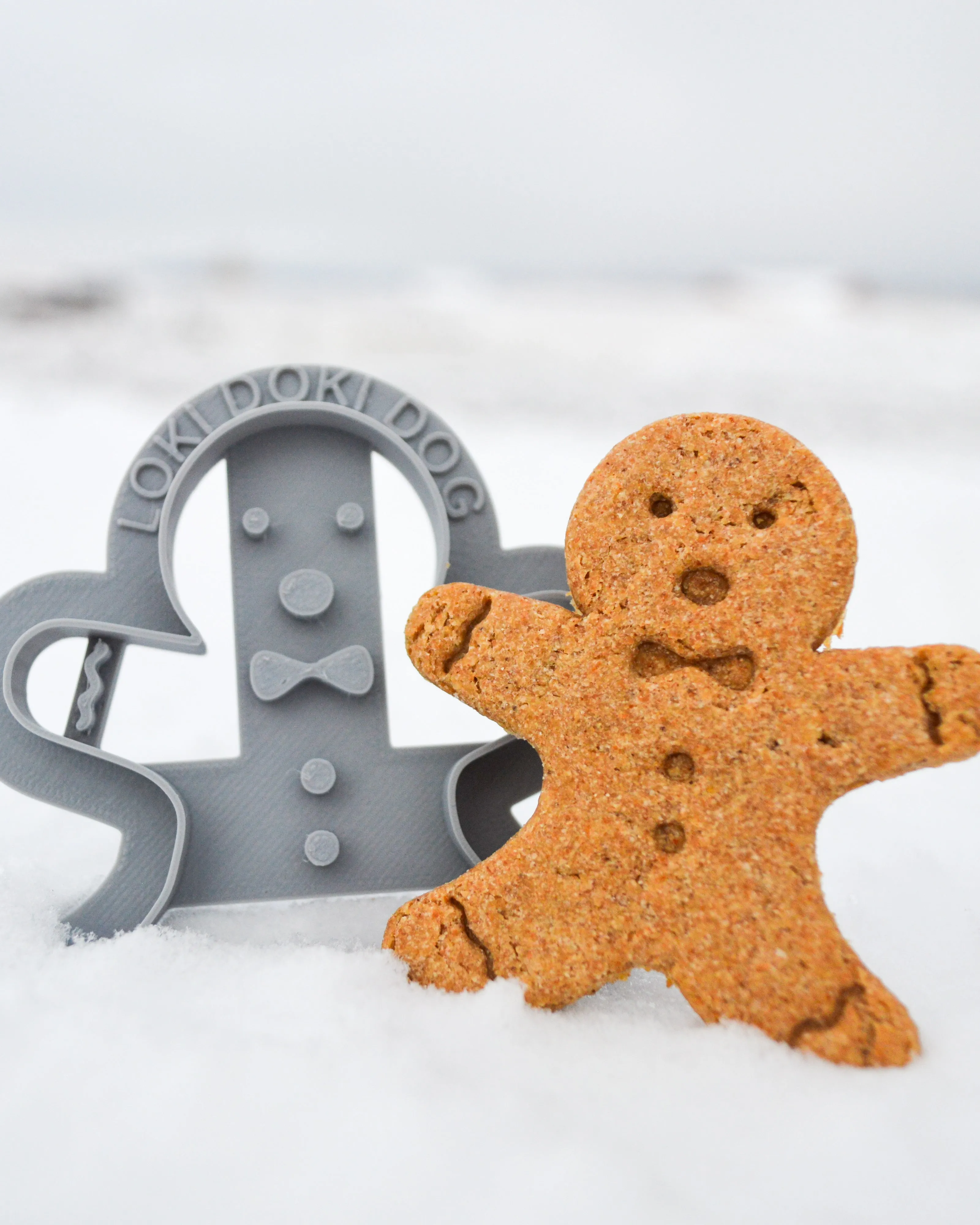 "Oh, Snap!" Gingerbread Man Cookie Cutter -  Christmas Dog Cookie Cutter