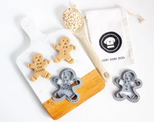"Oh, Snap!" Gingerbread Man Cookie Cutter -  Christmas Dog Cookie Cutter