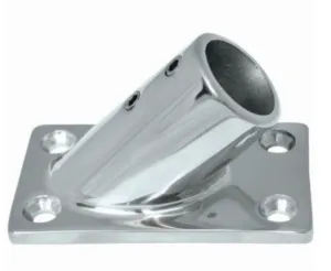 Rail Fittings S/S- 45deg Rectangular Base 22mm