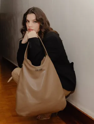 Raiz Oleatex Olive Leather Vegan Carryall | Beige