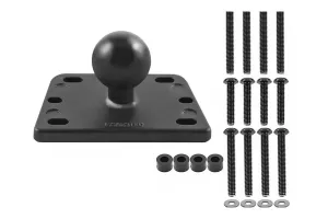 RAM Base - Motorcycle Brake/Clutch Reservoir Cover Base with 1" Ball Centered