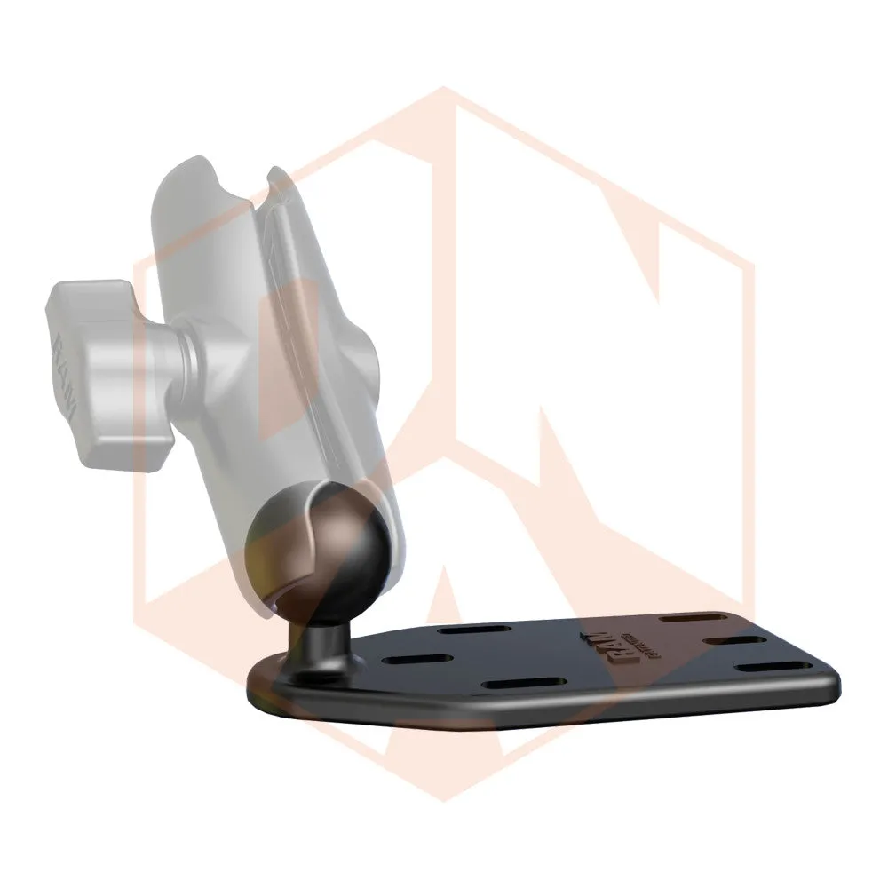 RAM Motorcycle Brake/Clutch Reservoir Cover Base with 1" Ball Offset