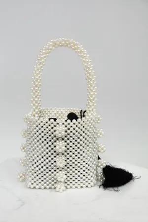 Ravelo Pearl Top Handle Bag by Emm Kuo NY - RENTAL