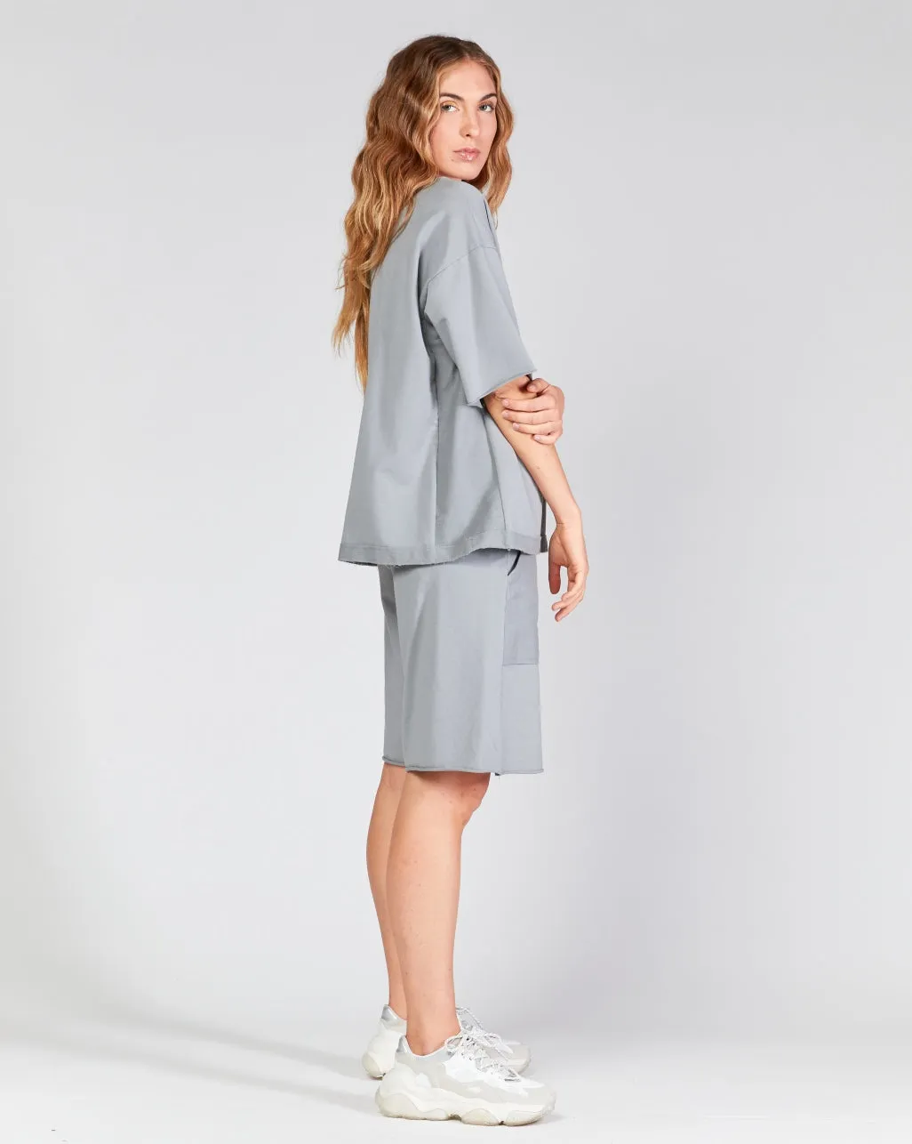 Raw Edge Sleeve T Shirt