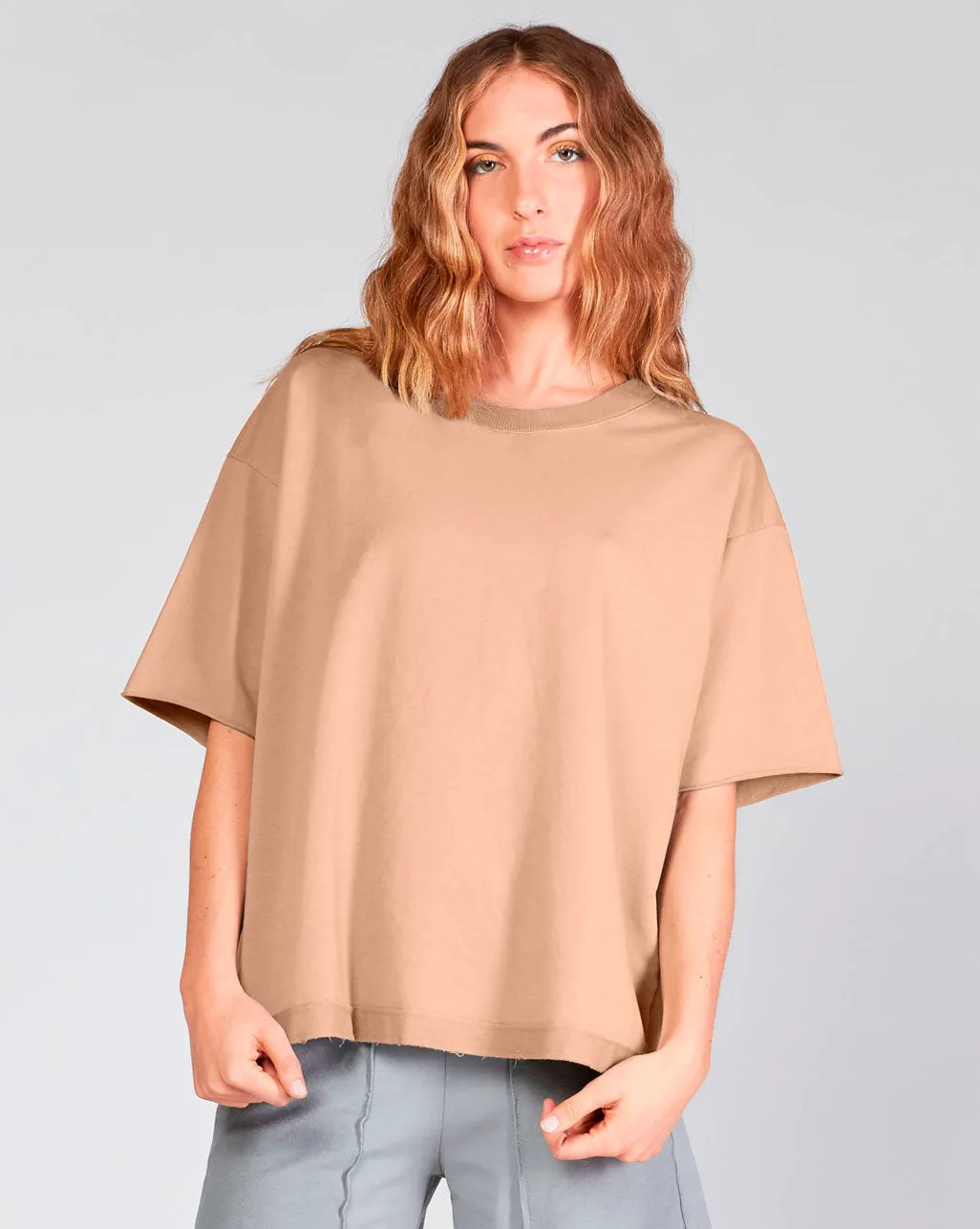 Raw Edge Sleeve T Shirt
