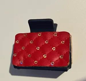 Red on Navy 2” Claw Clip
