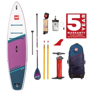 Red Paddle Co 11ft Sport Purple - HT Inflatable SUP Package  2023