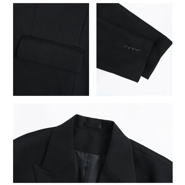 Relaxed Fit Blazer & Wide Leg Dress Pants