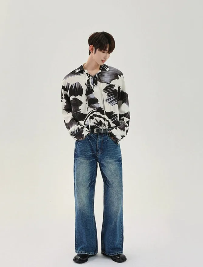 Relaxed Fit Printed Long Sleeve Shirt