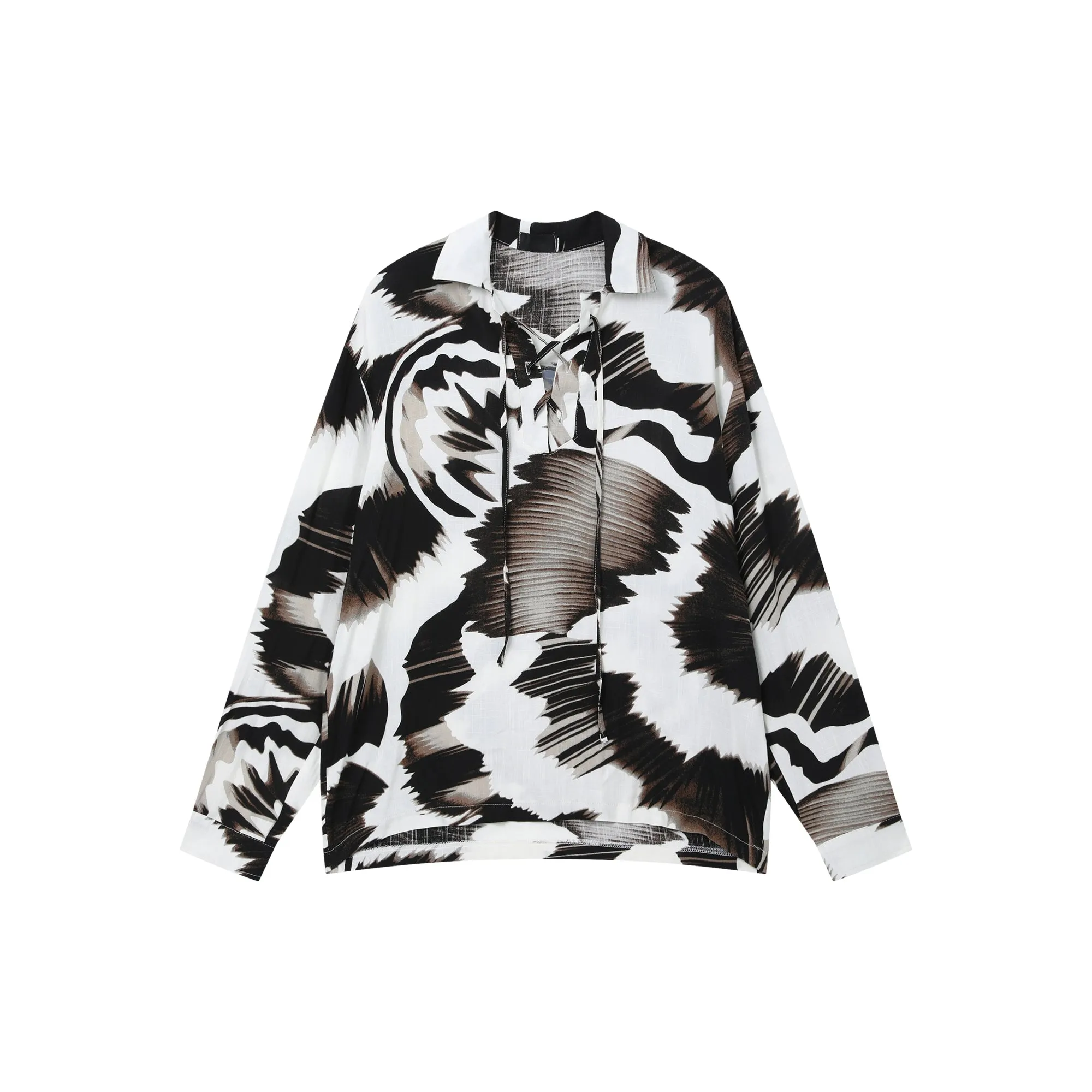 Relaxed Fit Printed Long Sleeve Shirt