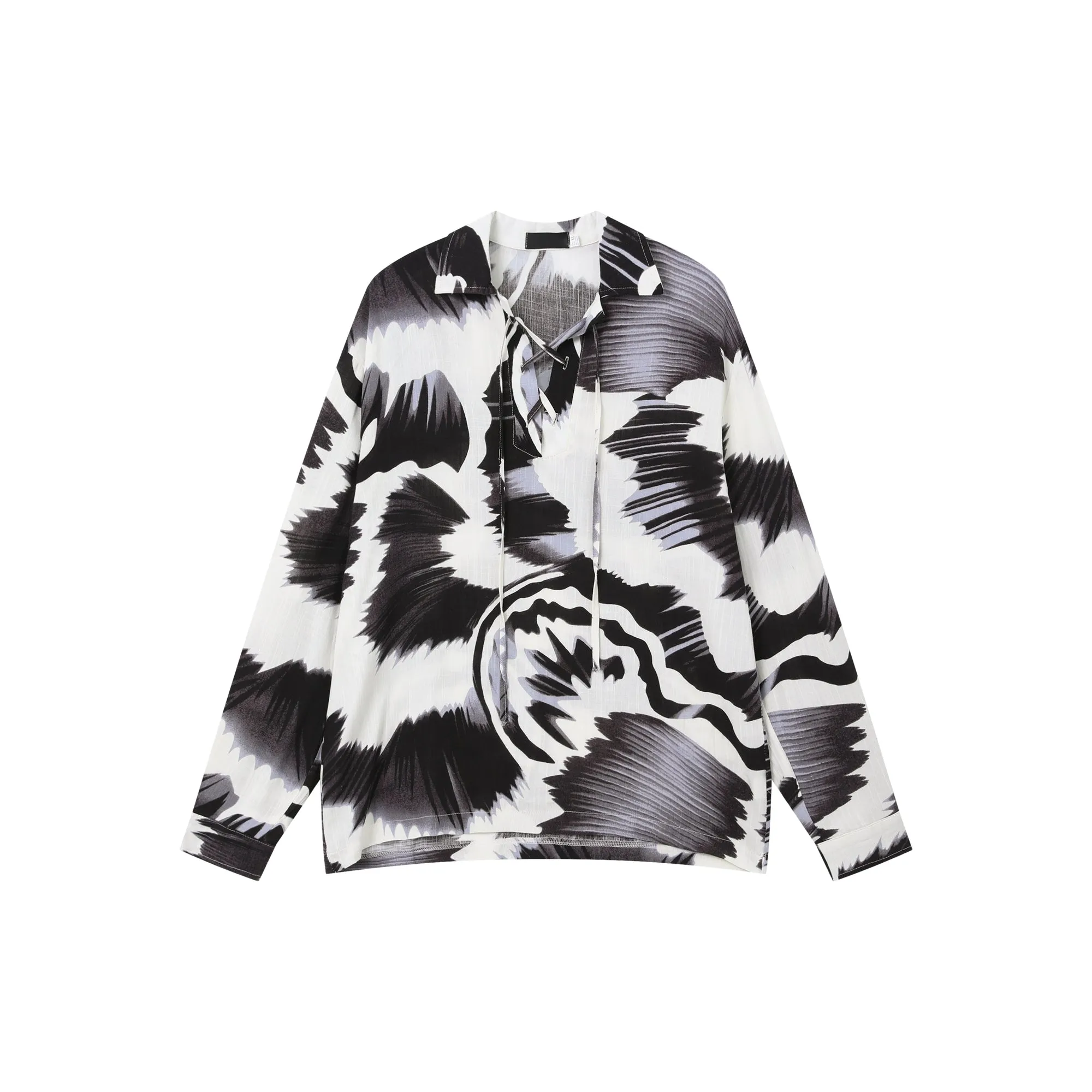 Relaxed Fit Printed Long Sleeve Shirt