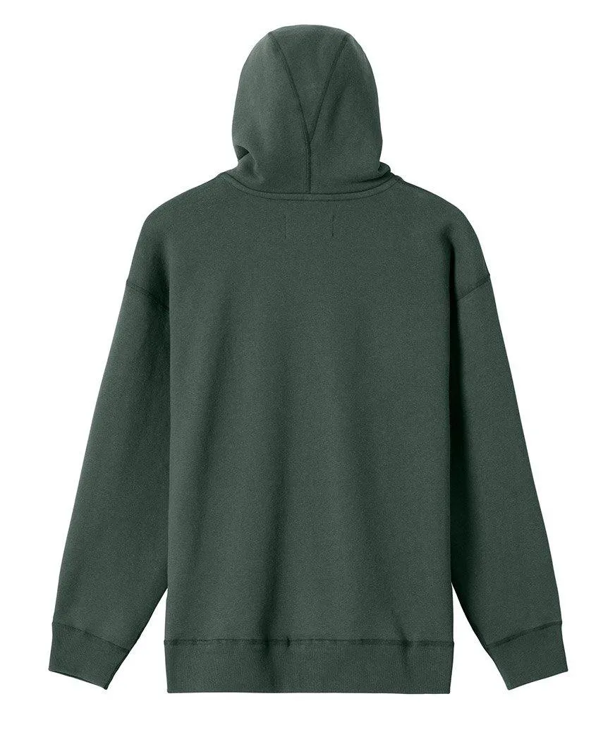 Relaxed Fleece Hooded Pullover Pine
