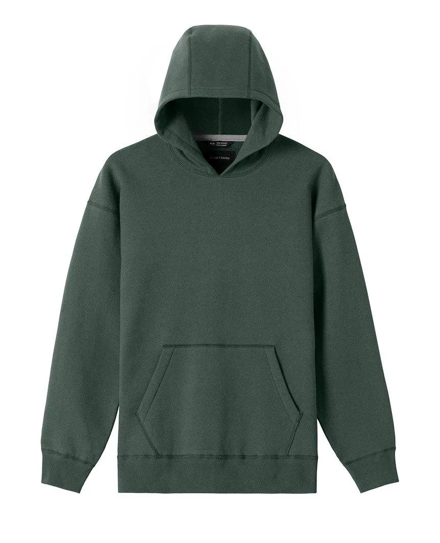 Relaxed Fleece Hooded Pullover Pine