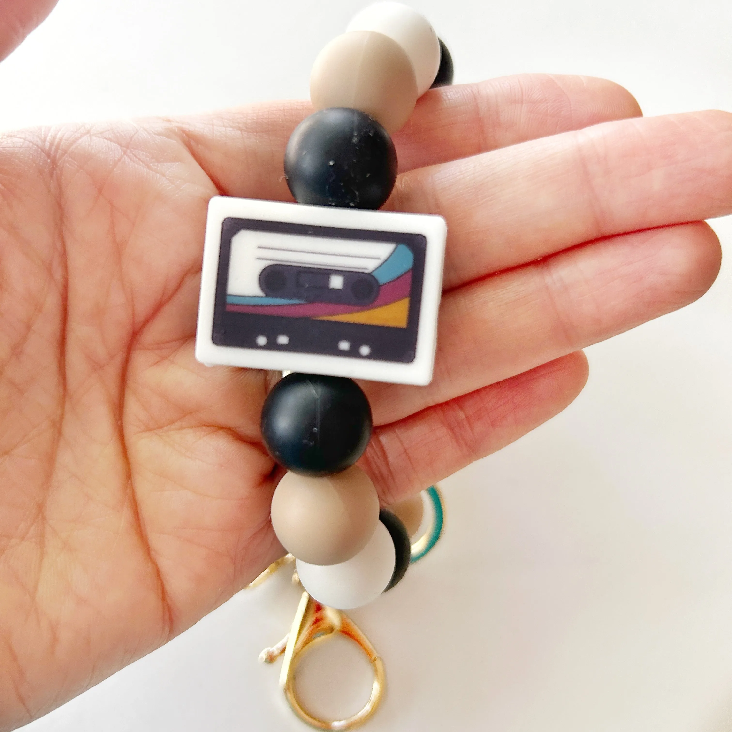Retro Mix Tape Pacifier Clip: Fun & Safe Teether Accessory