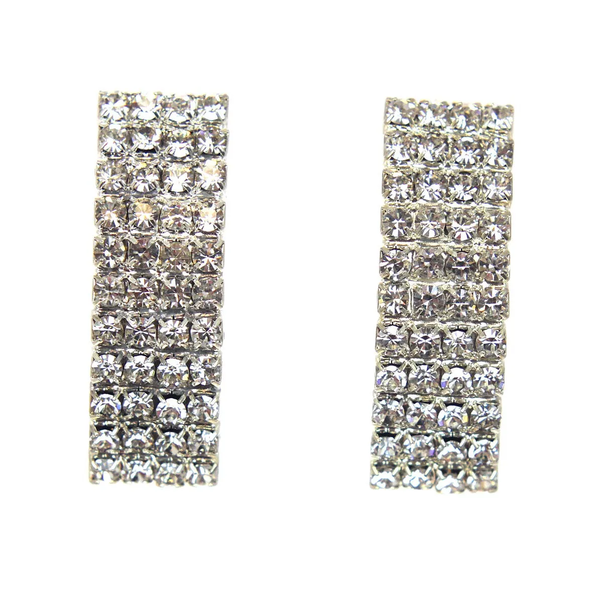 Rhinestone Clip Earrings