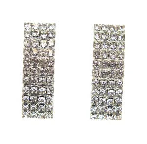 Rhinestone Clip Earrings