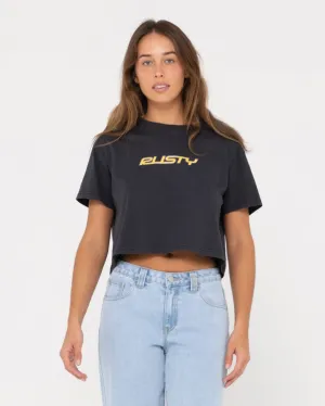 Rider Relaxed Fit Graphic Crop Tee