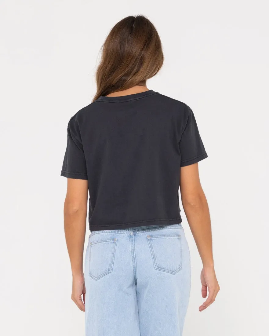 Rider Relaxed Fit Graphic Crop Tee