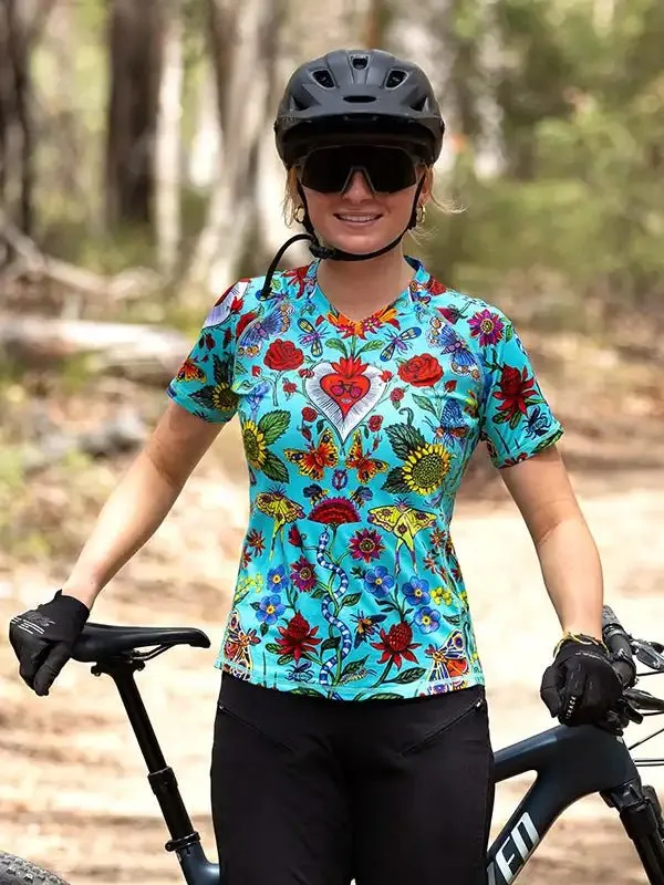 River Road Women's MTB Jersey Aqua