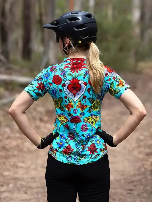 River Road Women's MTB Jersey Aqua