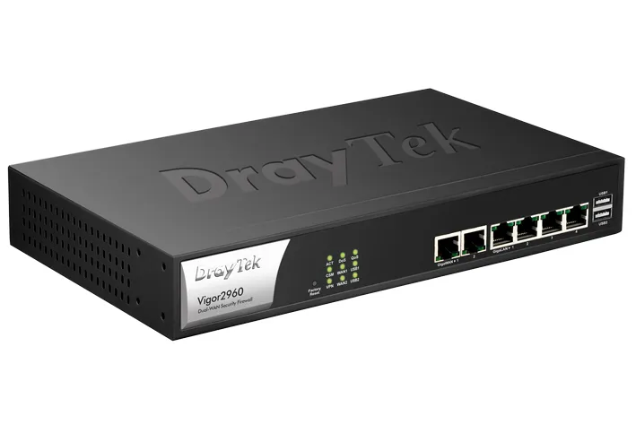 Ruteador Draytek Vigor2960 200 Vpn 2 Ptos Gb Wan 4 Gb