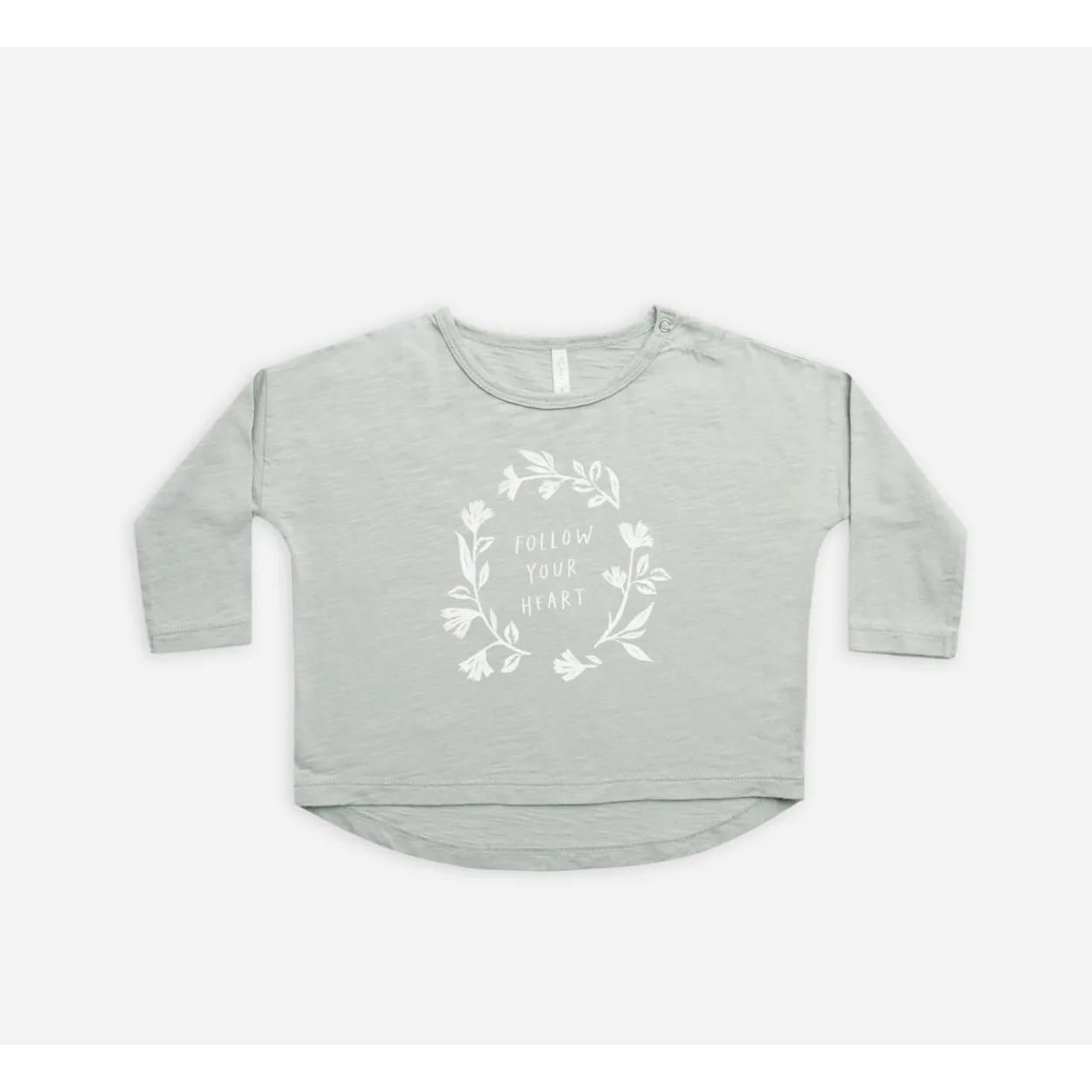 Rylee & Cru Follow Your Heart Long Sleeve Tee - Blue-Fog
