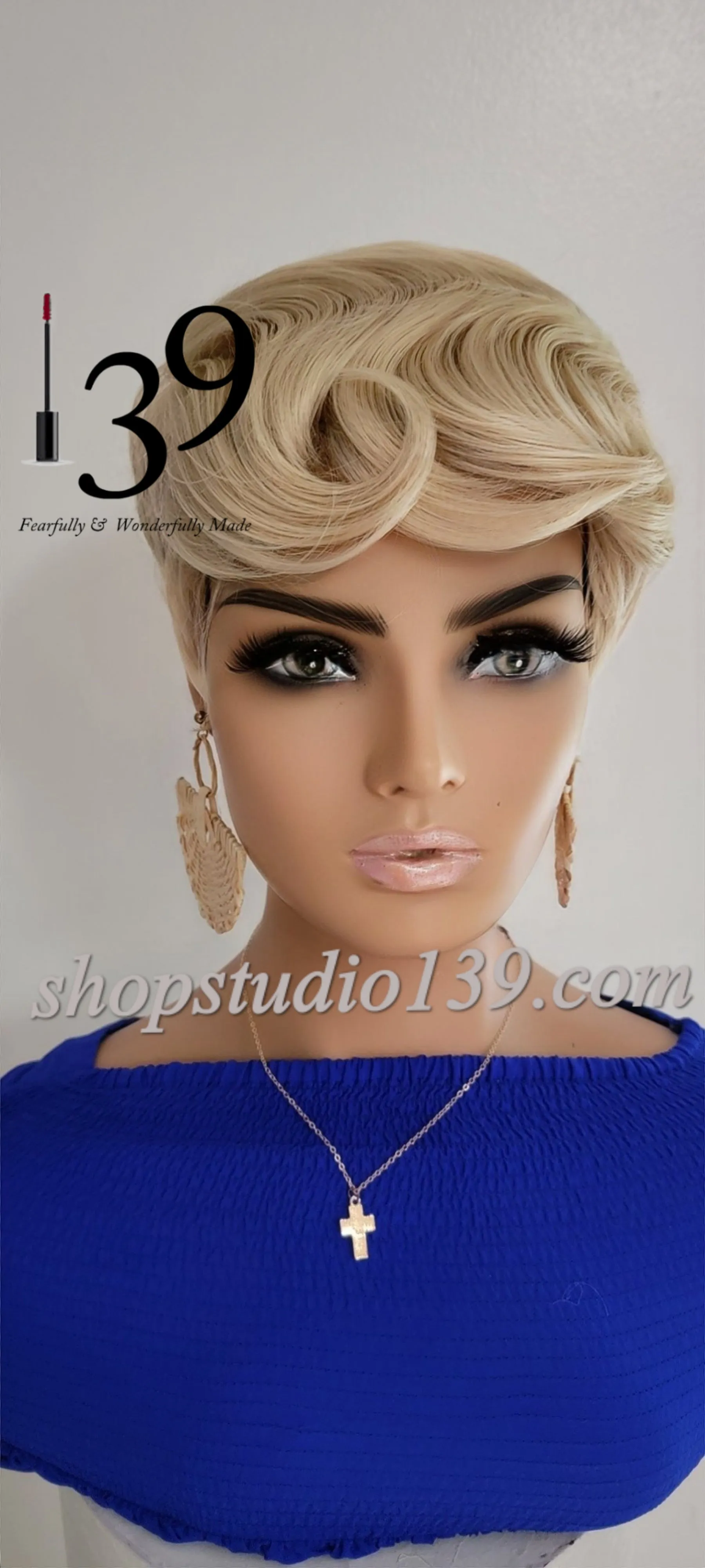 (Sadie)Sexy blonde Pixie wig