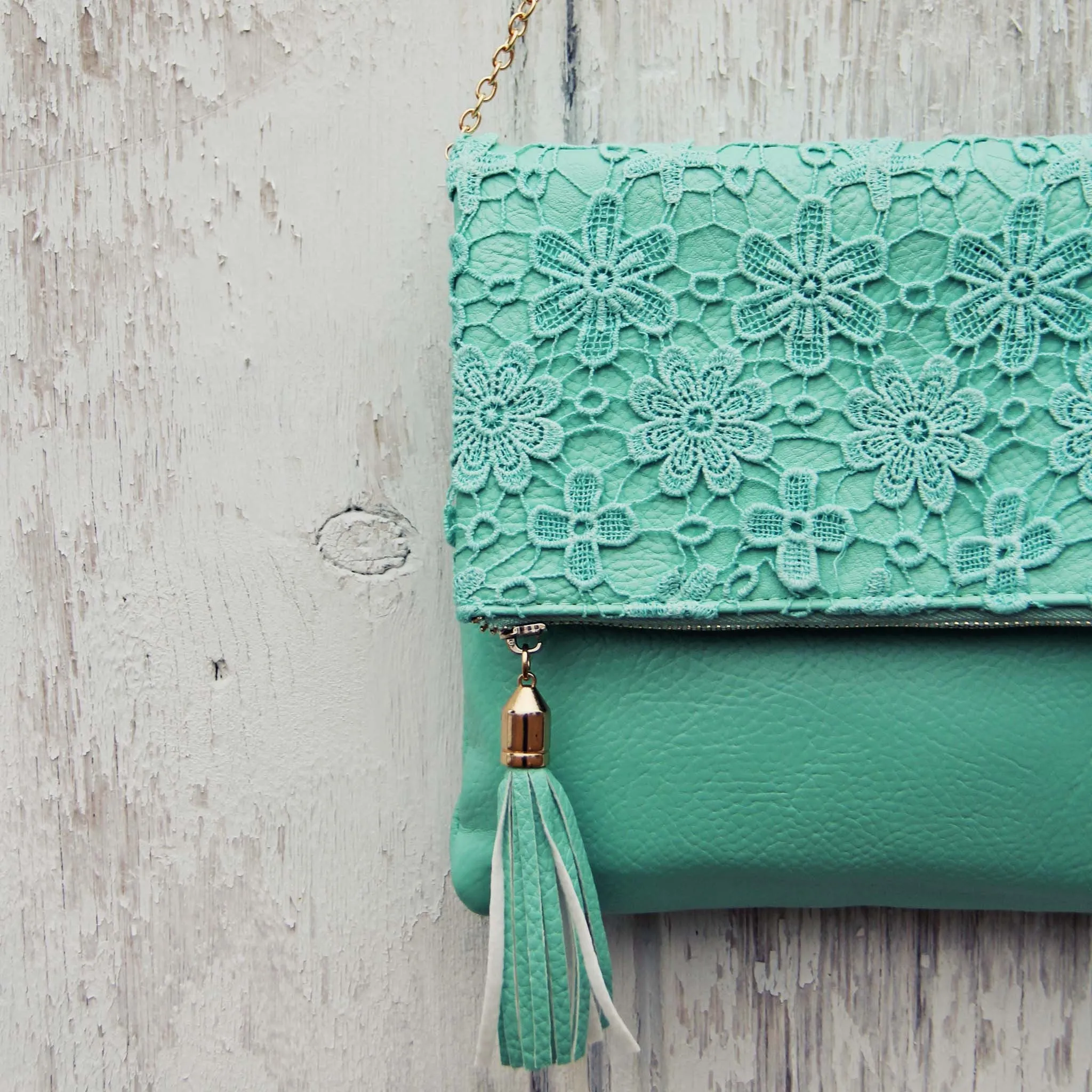 Sage & Lace Tote in Mint