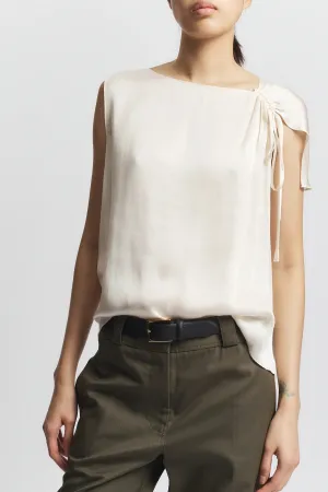 Saint Art New York - Lola Tie Blouse (Ivory)