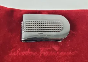 Salvatore Ferragamo Money Clip in Gun Metal