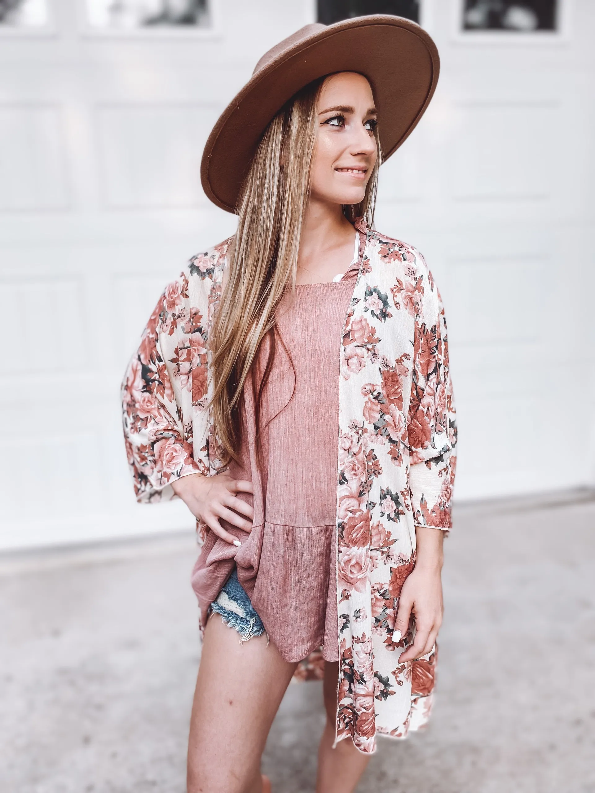 Samantha Crinkle Shoulder Top | Mauve