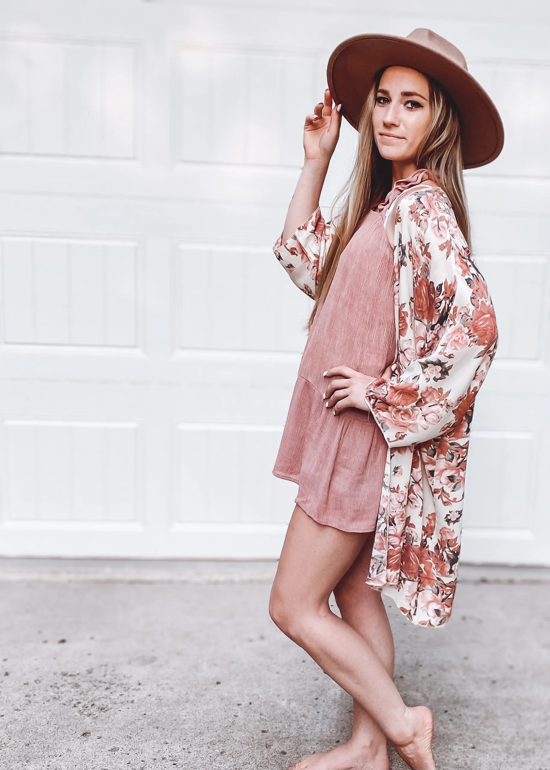 Samantha Crinkle Shoulder Top | Mauve
