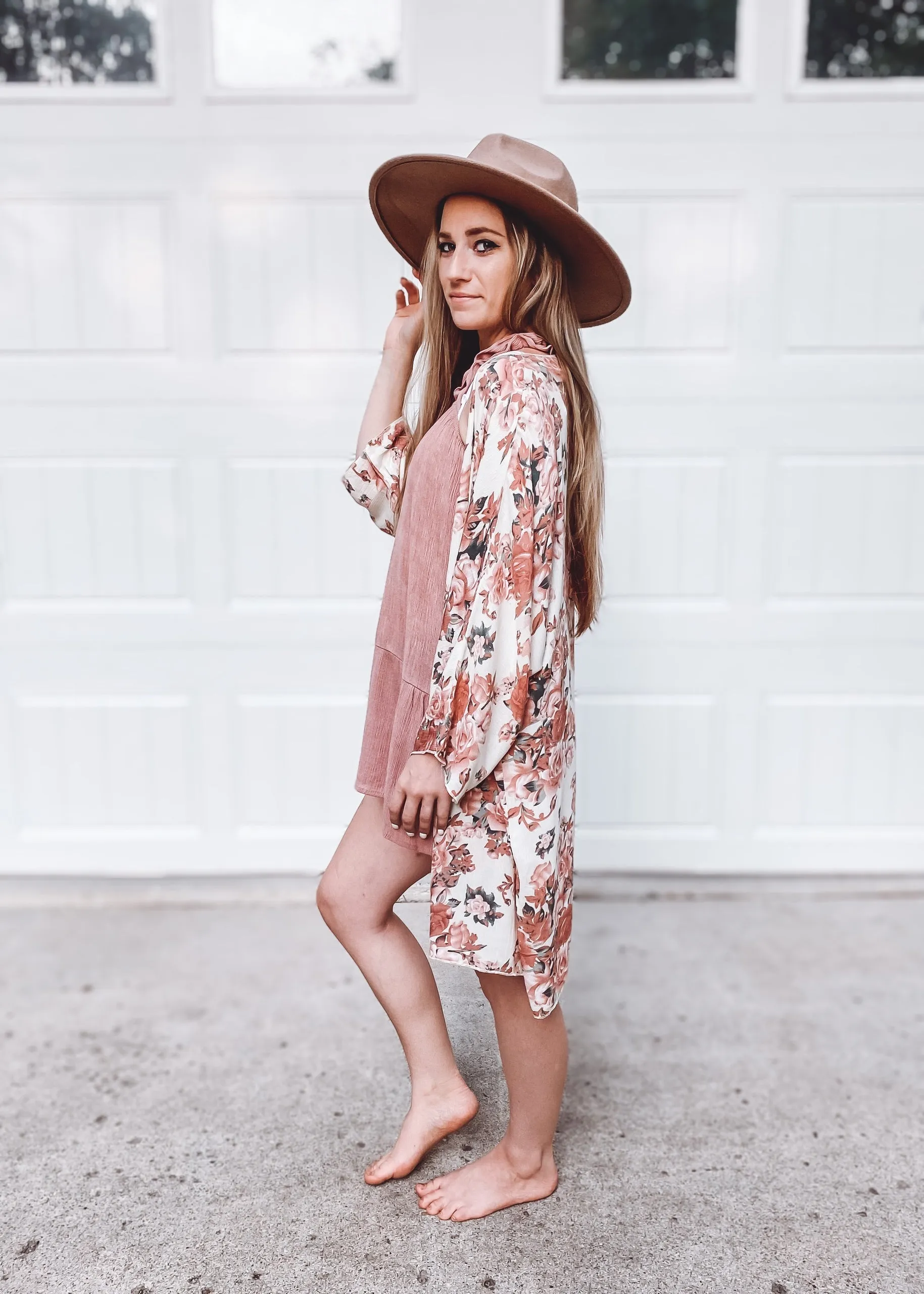 Samantha Crinkle Shoulder Top | Mauve