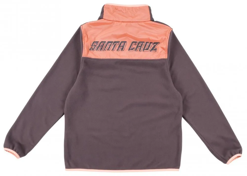 Santa Cruz Womens Jacket Peak Fleece - Charcoal / Peach
