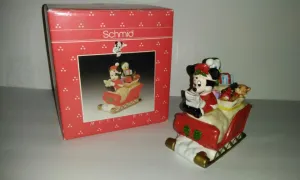 Santa Mickey Mouse Sleigh Disney Schmid Music Box