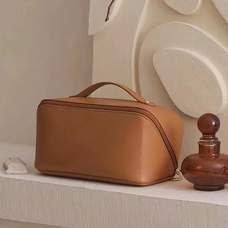 (🔥Schlussverkauf🔥)Tragbare Reisekosmetiktasche aus Leder