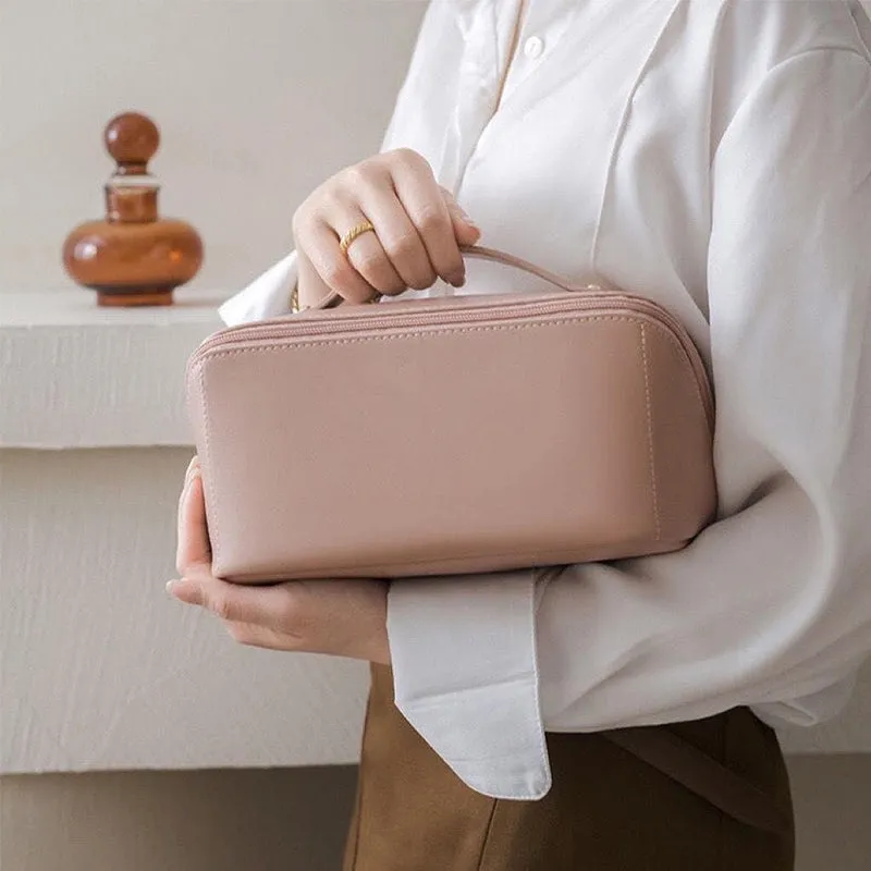 (🔥Schlussverkauf🔥)Tragbare Reisekosmetiktasche aus Leder