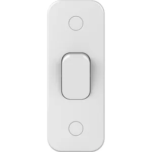 Schneider Electric GGBL1012AS Lisse White Moulded 10AX 1G 2-Way Retractive Architrave Plate Switch (Display Packaged)