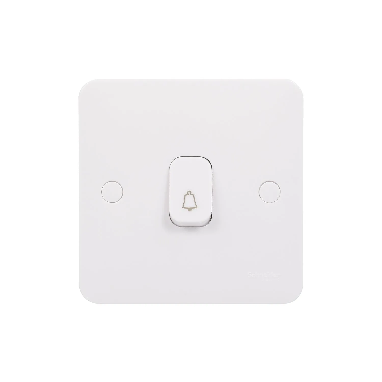 Schneider Electric GGBL1012RBS Lisse White Moulded 10A 1G 2-Way Retractive Switch Printed 'Bell Symbol'