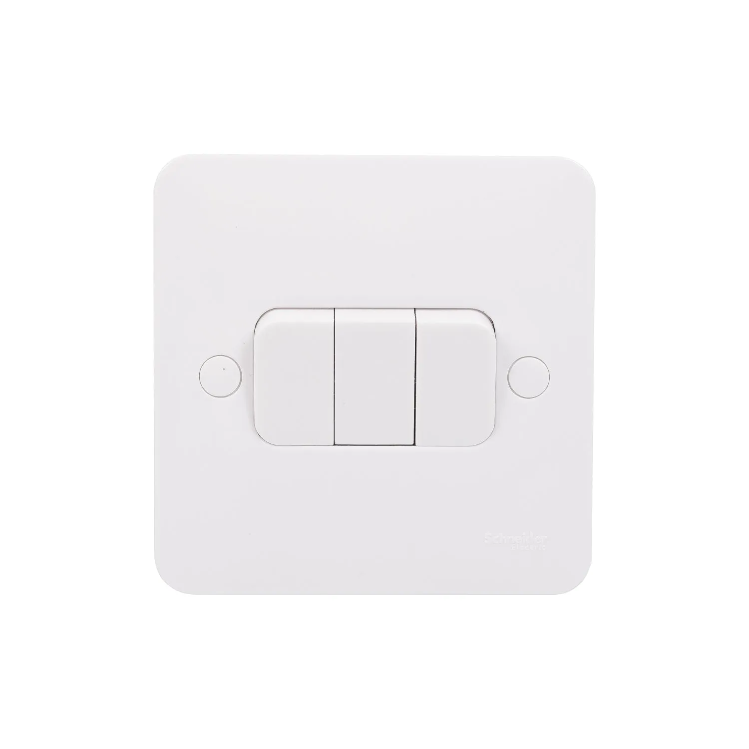 Schneider Electric GGBL1032S Lisse White Moulded 10AX 3G 2-Way Plate Switch (Display Packaged)