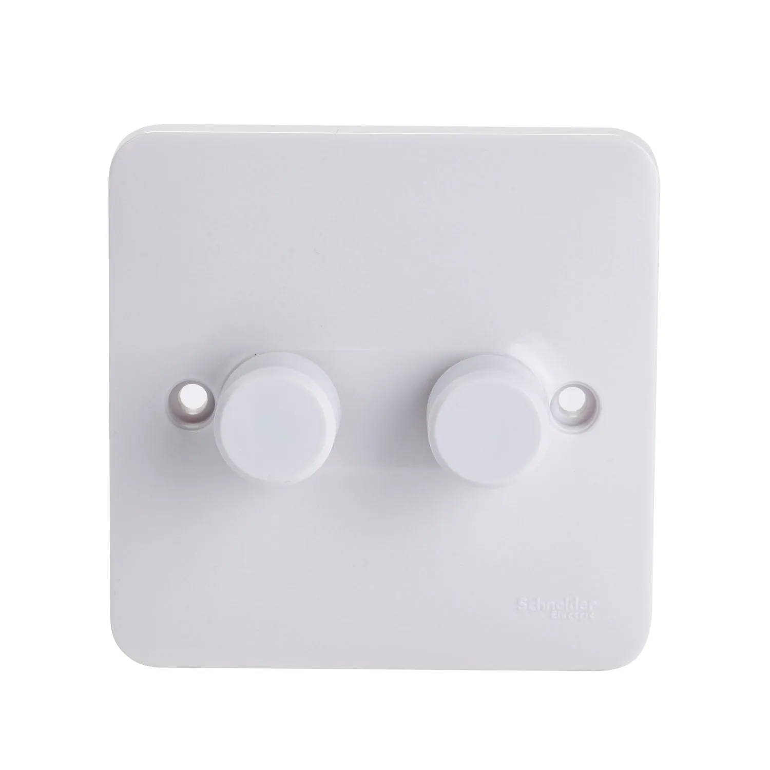 Schneider Electric GGBL6022LMS Lisse White Moulded 2G 2-Way 100W LED Mains Dimmer Switch