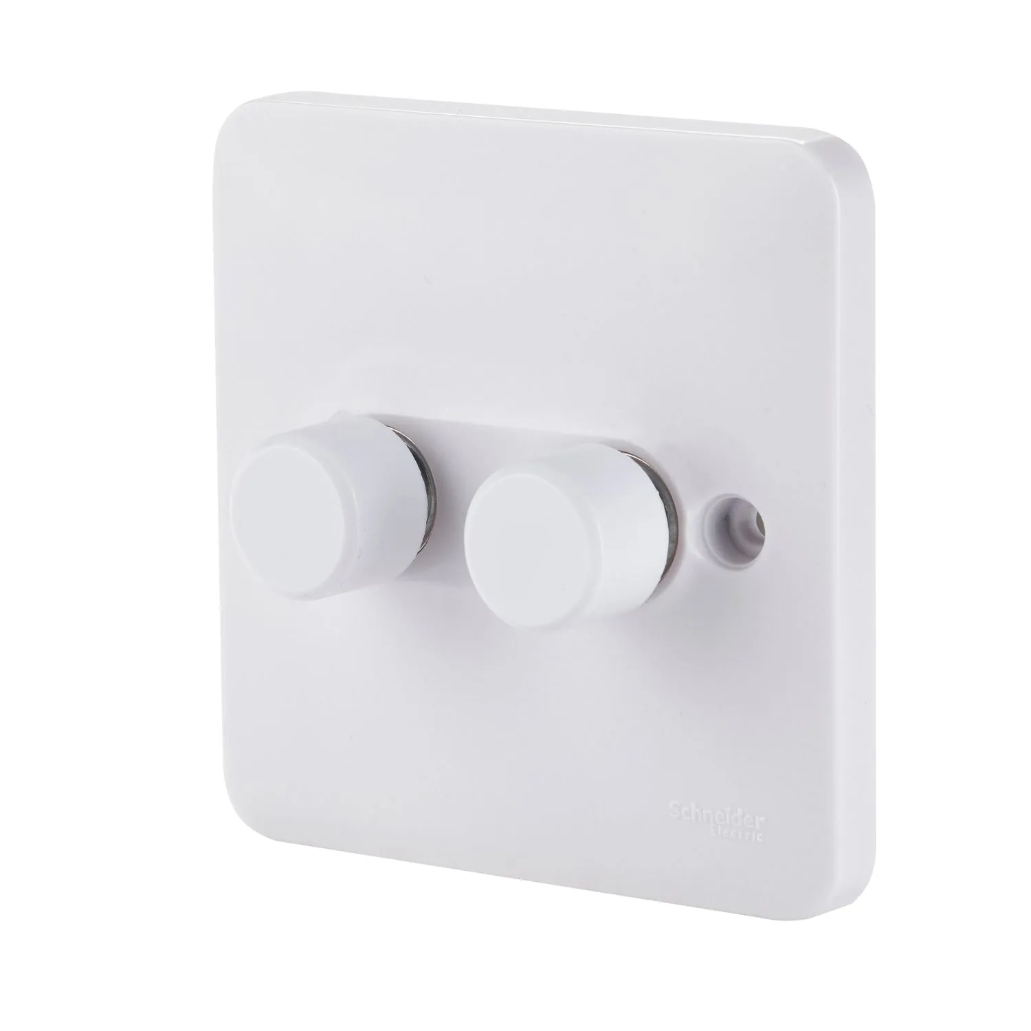 Schneider Electric GGBL6022LMS Lisse White Moulded 2G 2-Way 100W LED Mains Dimmer Switch